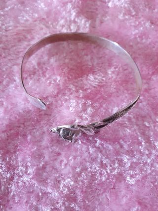 Pulsera brazalete plata vintage años 80
