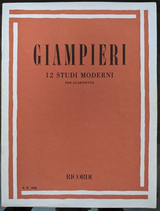 Giampieri 12 Studi Moderni Per Clarinetto Ricordi