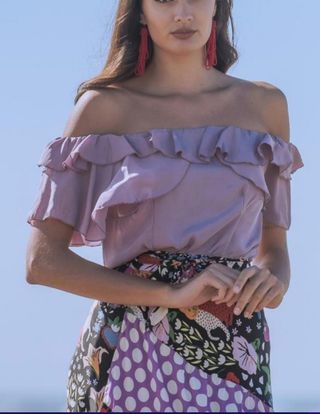 top a capas volantes nuevo Kahyra talla S fiesta