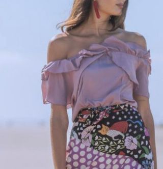 top a capas volantes nuevo Kahyra talla S fiesta