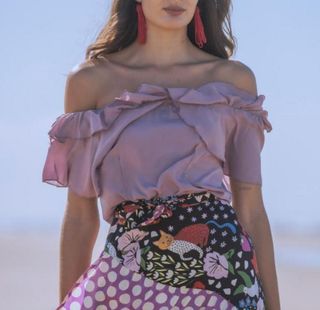 top a capas volantes nuevo Kahyra talla S fiesta