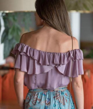 top a capas volantes nuevo Kahyra talla S fiesta