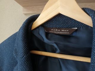 Americana azul marino jaspeada