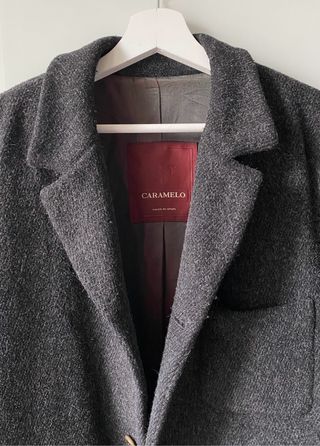 Abrigo Caramelo de lana y alpaca talla 50