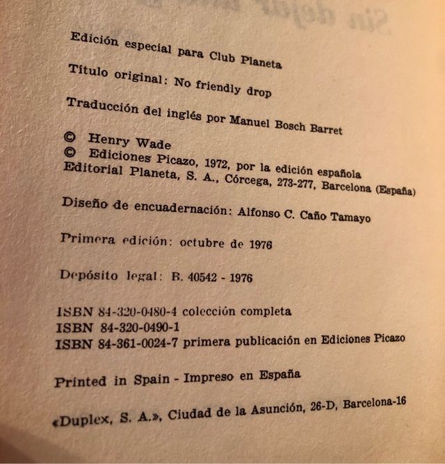 Colección libros misterio 1976