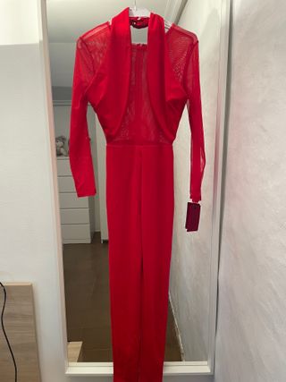 Mono rojo transparente