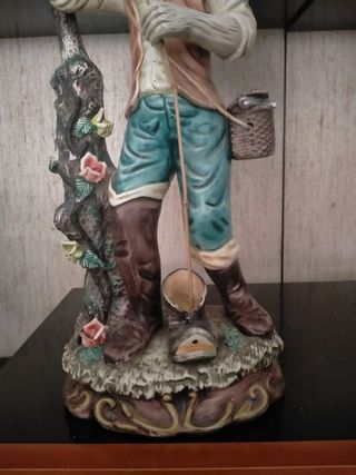 Pescador figura artesana x2