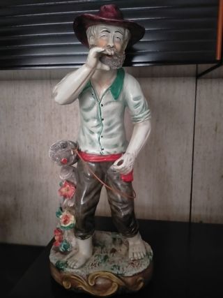 Pescador figura artesana x2