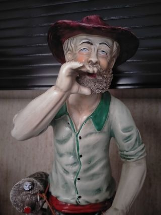Pescador figura artesana x2