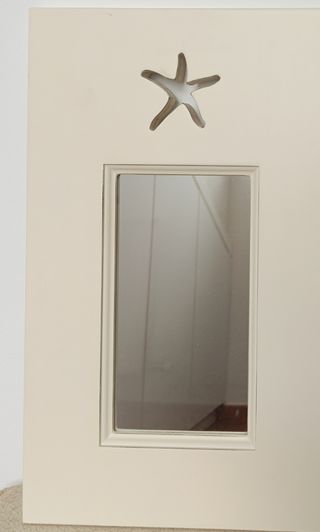 Espejo pared madera blanco