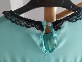 Blusa gasa verde agua