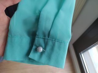 Blusa gasa verde agua