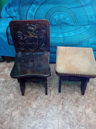 son muy antigua y madera caoba sello militar