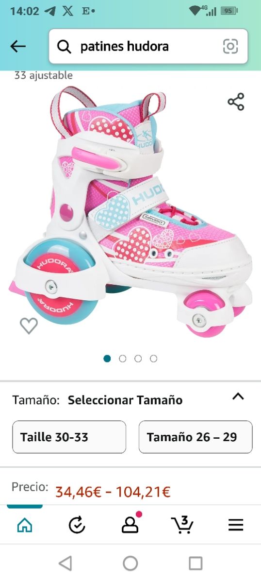 Patines Hudora 26-29 seminuevos