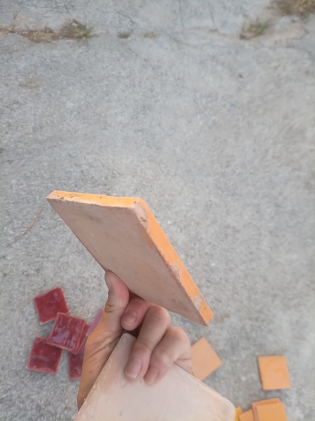 MOLTE piastrelle viola.