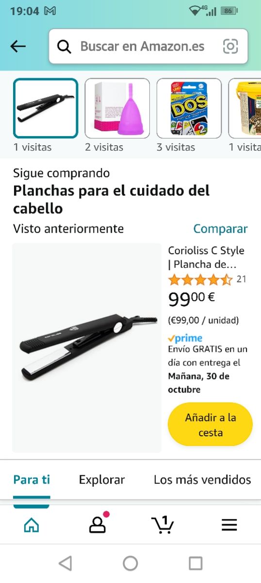 Plancha pelo Stylist Blue Titanium Corioliss