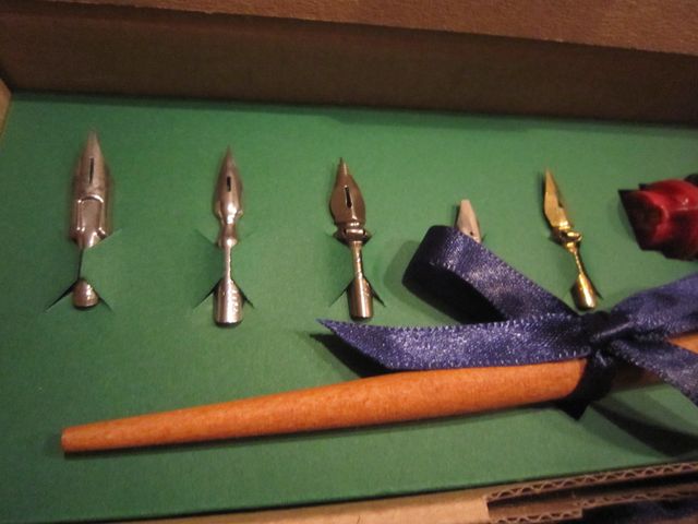 set pennini con inchiostro