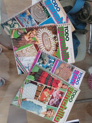 Lote de revistas antiguas de ganchillo