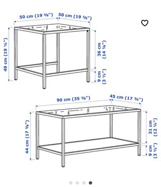 Mesa auxiliar de cristal para salón de ikea