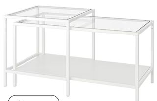 Mesa auxiliar de cristal para salón de ikea
