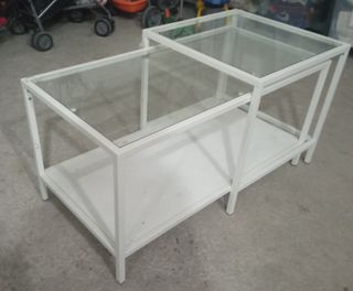 Mesa auxiliar de cristal para salón de ikea