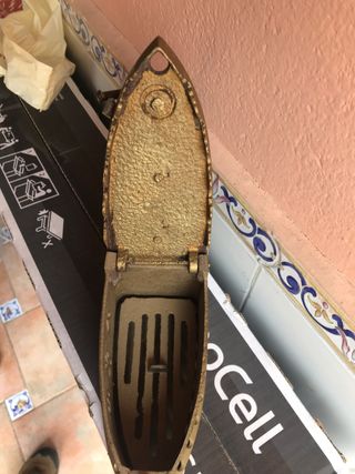 Plancha antigua hierro de carbon