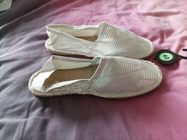 Alpargata 40 plateada