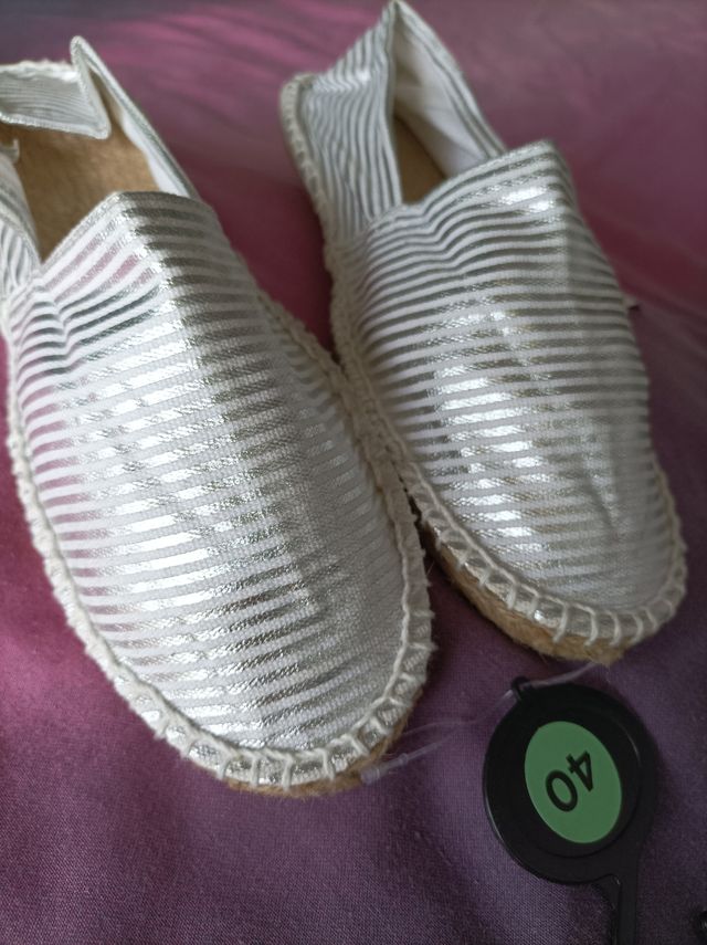 Alpargata 40 plateada