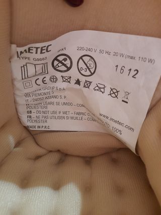 Scaldapiedi elettrico Imetec