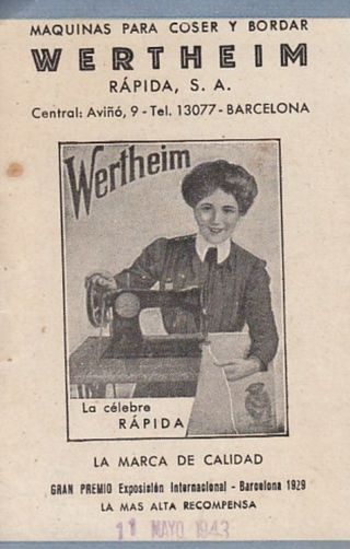 Máquina de coser Wertheim