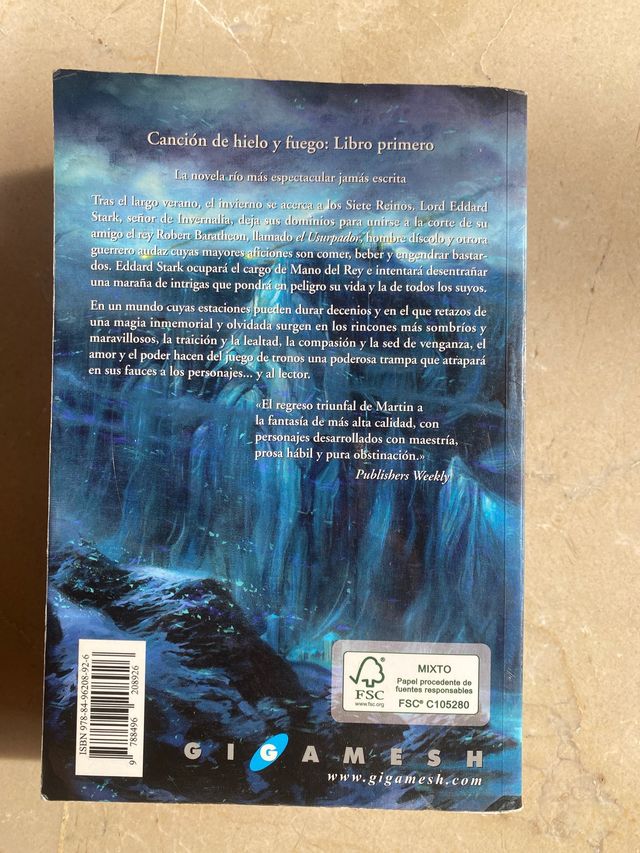 Libro Juego de Tronos