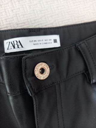Pantalon de cuero  ZARA