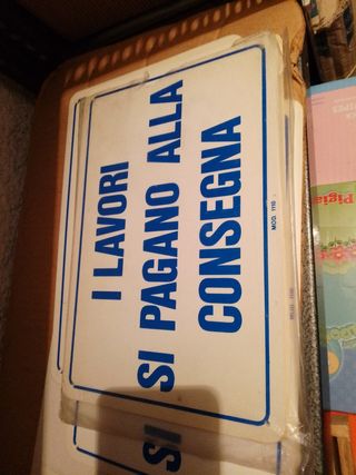 Cartello plastica