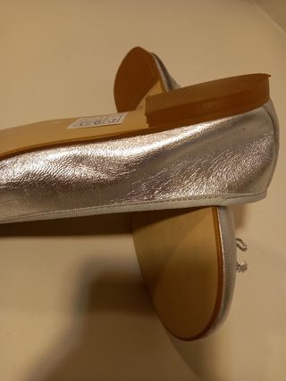 Merceditas piel plateadas