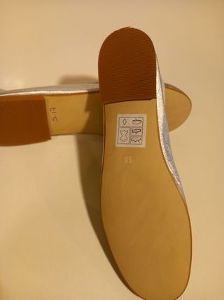 Merceditas piel plateadas