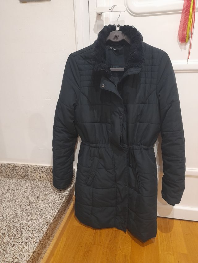 parka abrigo mujer azul marino