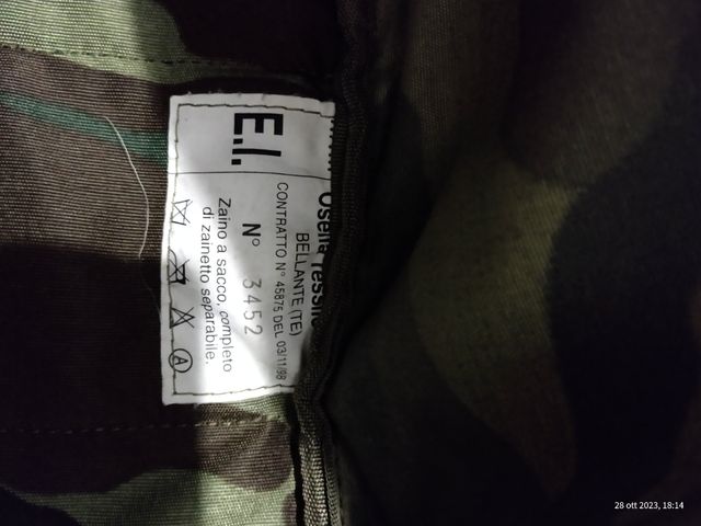 Zaino militare EI originale 