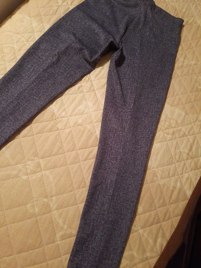 Pantaloni aderenti grigio melange