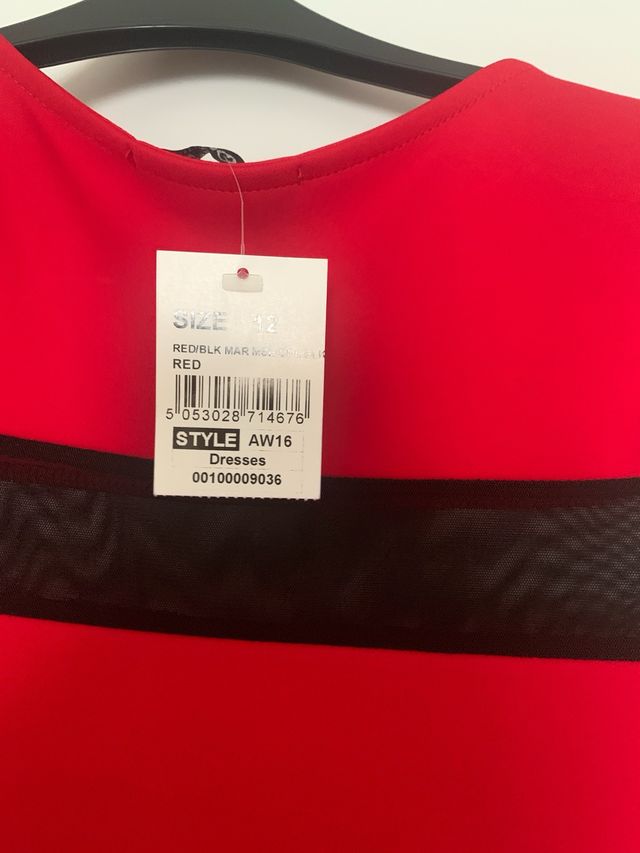 Vestido tubo Quiz color rojo talla 40