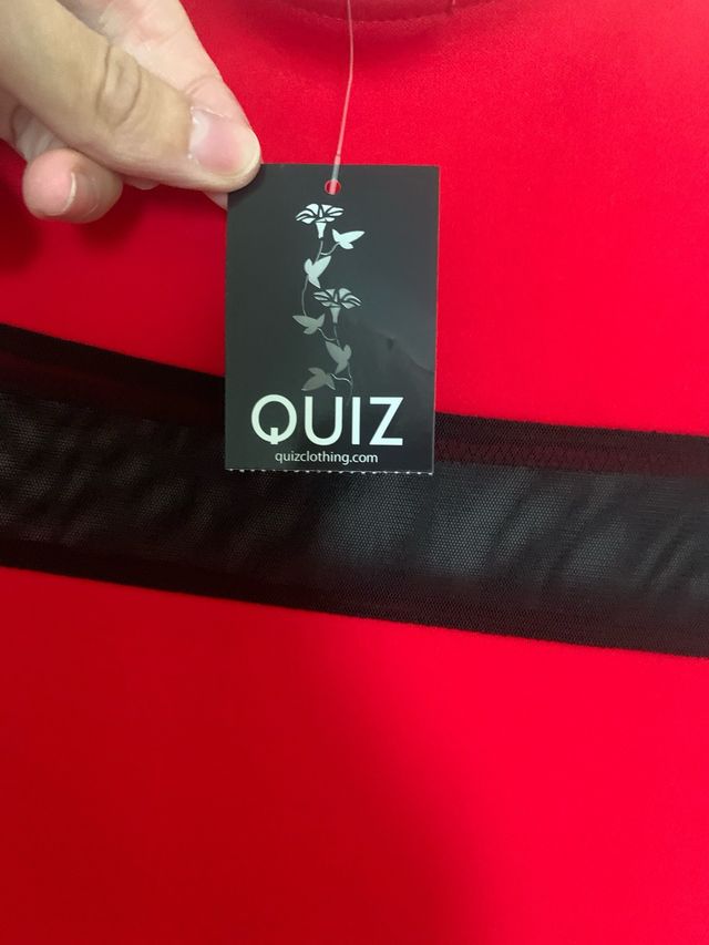 Vestido tubo Quiz color rojo talla 40