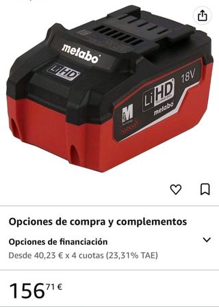 Amoladora Metabo WPB 18LTXBL 125 Quick - IMPOLUTA