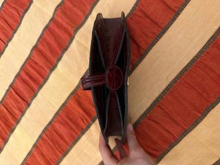 Pochette vera pelle stampa cocco vintage