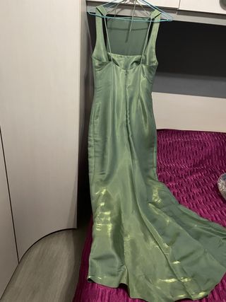 vestido noche verde