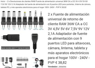 Adaptador de corriente universal