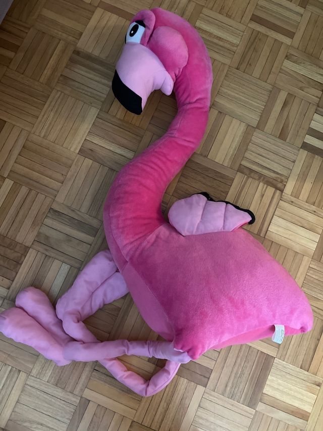 Regalo peluche flamenco rosa grande