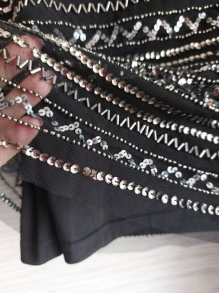 Falda lentejuelas Violeta by Mango