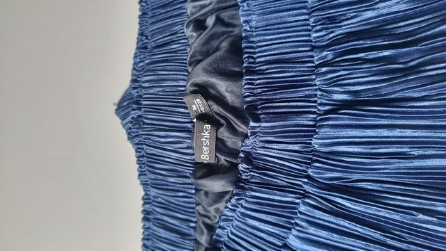 Short azul satinado Bershka