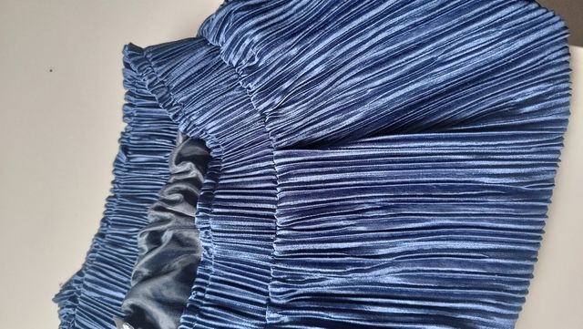 Short azul satinado Bershka