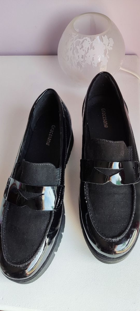 Zapatos de charol negro N 37