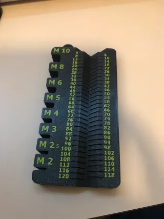 Herramienta de medición de tornillos, M2-M10, 4-12